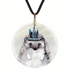 Watercolor Animal Pendant Necklace Adjustable Creative Necklace Gift