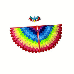 Kids Owl Cartoon Animal Costume Cosplay Bird Wings Cape