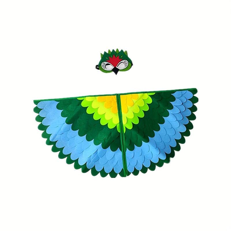 Kids Owl Cartoon Animal Costume Cosplay Bird Wings Cape