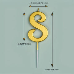 Golden Number Candle Birthday Wishes Anniversary Cake Decoration Candle