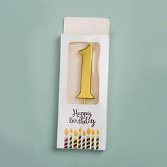 Golden Number Candle Birthday Wishes Anniversary Cake Decoration Candle
