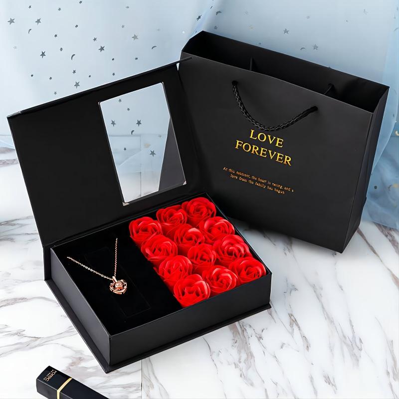 Rose Flower Jewelry Box - Perfect Gift for Mom