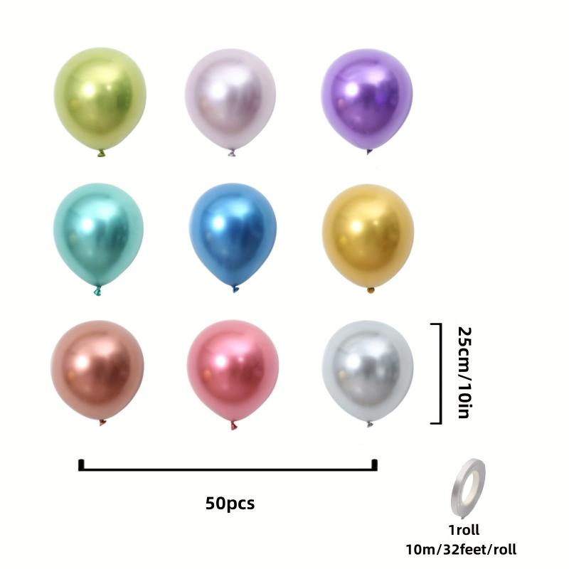 50pcs Metallic Balloon Party Decoration Set