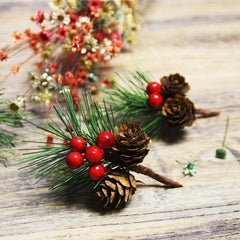 20pcs Christmas Pinecone Pine Needles DIY Decorations