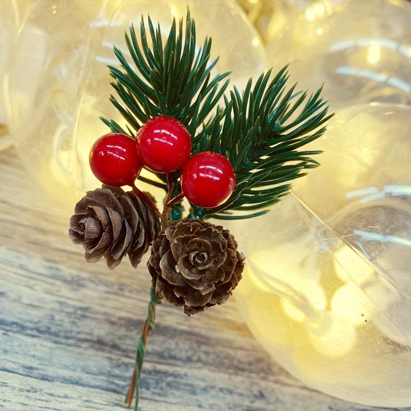 20pcs Christmas Pinecone Pine Needles DIY Decorations