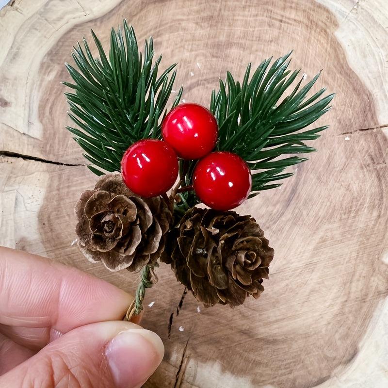20pcs Christmas Pinecone Pine Needles DIY Decorations