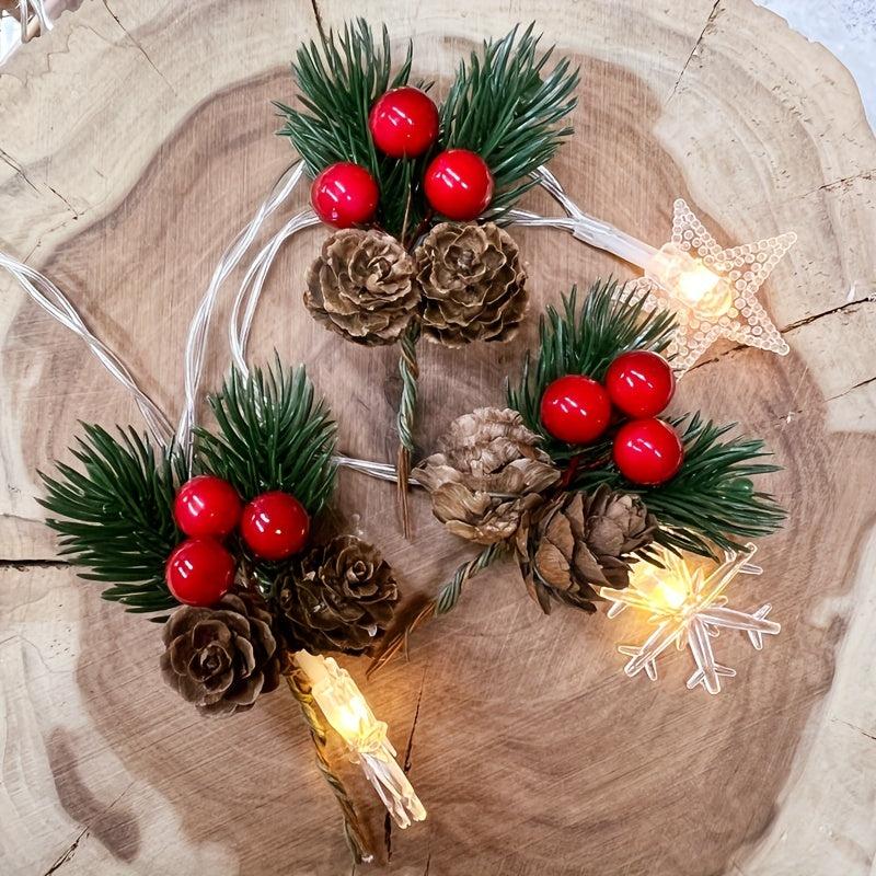 20pcs Christmas Pinecone Pine Needles DIY Decorations