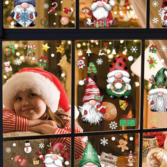 Christmas Window Clings Glass Stickers Santa Claus Wall Decals