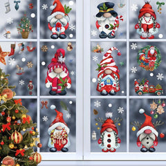 Christmas Window Clings Glass Stickers Santa Claus Wall Decals