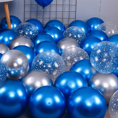 20pcs 12 inch Metal Transparent Five pointed Star Balloon Set