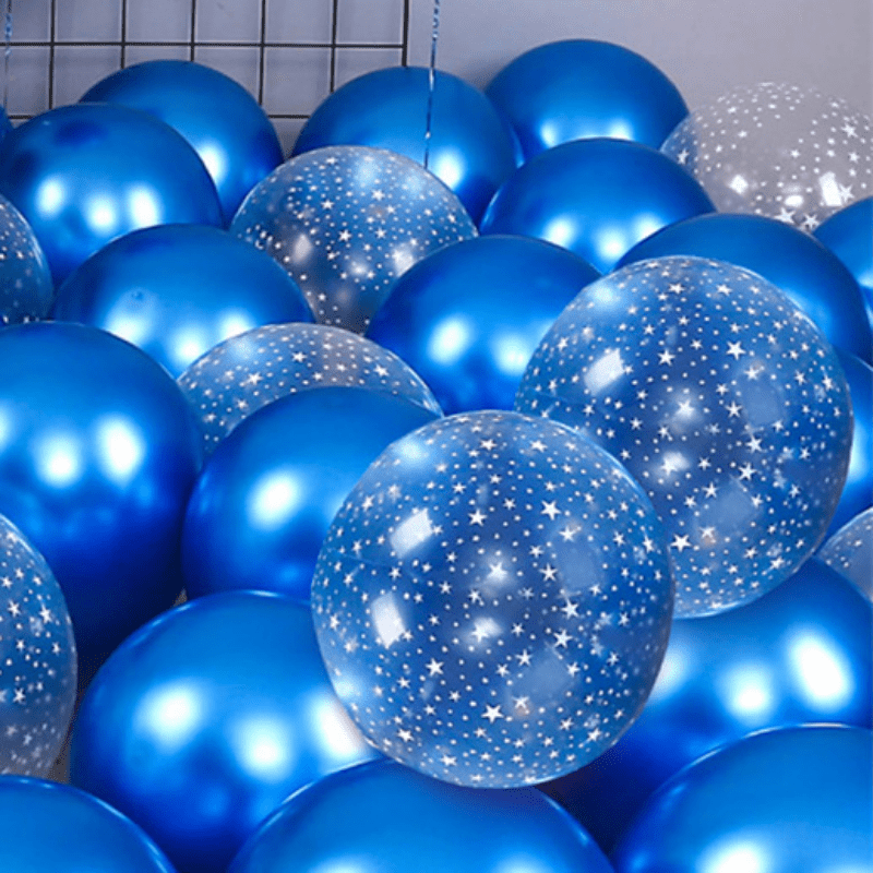 20pcs 12 inch Metal Transparent Five pointed Star Balloon Set