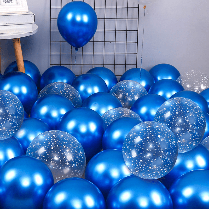 20pcs 12 inch Metal Transparent Five pointed Star Balloon Set