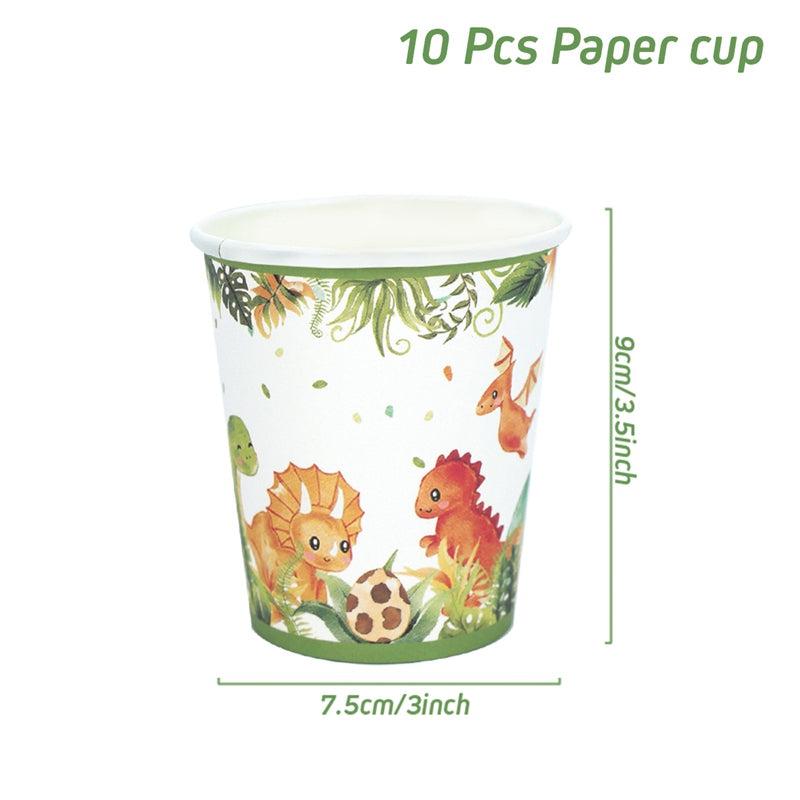 Dinosaur Disposable Tableware Jungle Safari Dinosaur Birthday Party Decoration