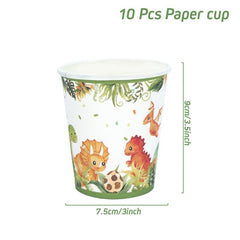 Dinosaur Disposable Tableware Jungle Safari Dinosaur Birthday Party Decoration