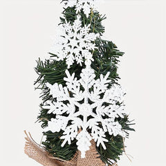 36pcs Sparkling Snowflake Decorations Christmas Party Snowflake Decorations