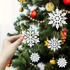 36pcs Sparkling Snowflake Decorations Christmas Party Snowflake Decorations