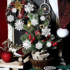 36pcs Sparkling Snowflake Decorations Christmas Party Snowflake Decorations