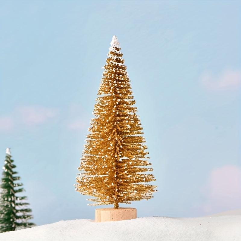 8pcs Pine Needle Christmas Tree Micro Bonsai Decorations