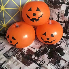 5pcs 15.74-inch Halloween Glow Pumpkin Balloons for Horror Party