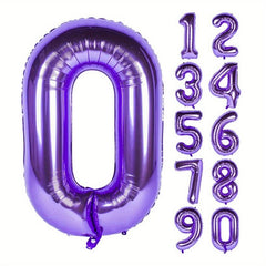 Purple Number Balloon Set for Birthday Party