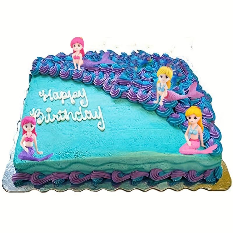 4pcs Mermaid Cake Topper Modern Mermaid Cake Top Decoration For Girls Birthday