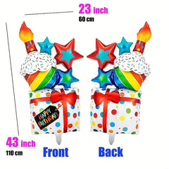 22 Cm 3D Birthday Aluminum Foil Balloon with Base