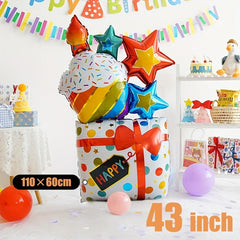 22 Cm 3D Birthday Aluminum Foil Balloon with Base