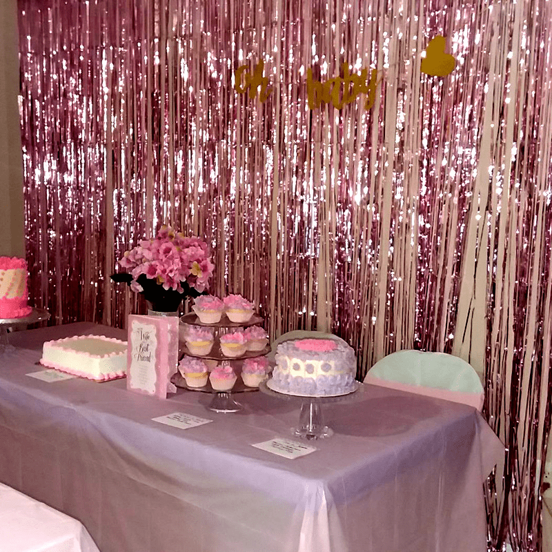 Light Pink Balloon Rain Curtain Party Decoration