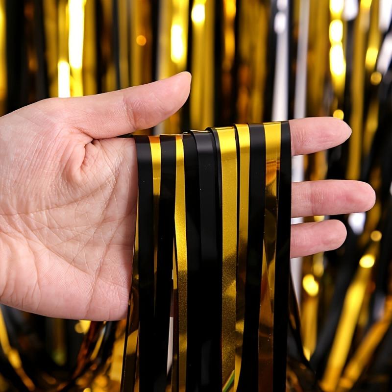 2pcs Rain Silk Curtains for Holiday Decorations & Parties