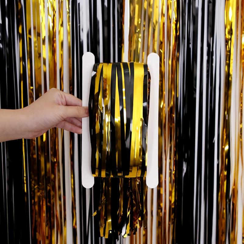 2pcs Rain Silk Curtains for Holiday Decorations & Parties