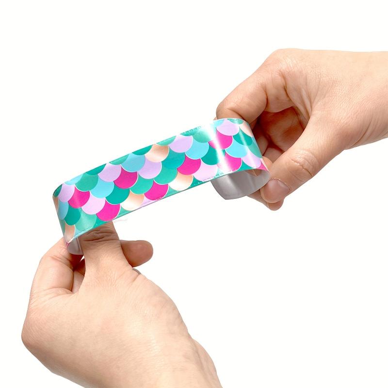 Mermaid Snap Bracelets Pack - Kids Party Favors - Bulk Toys - Wrist Bands