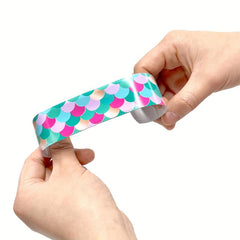 Mermaid Snap Bracelets Pack - Kids Party Favors - Bulk Toys - Wrist Bands
