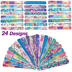 Mermaid Snap Bracelets Pack - Kids Party Favors - Bulk Toys - Wrist Bands