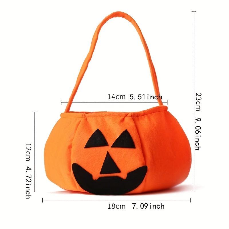 Halloween Pumpkin Portable Non Woven Candy Bag