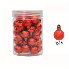 48pcs Shatterproof Matte Christmas Ball Ornaments for Tree Decoration