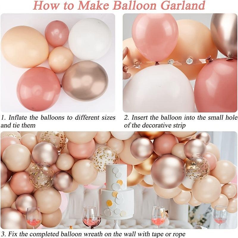 Vintage Pink Balloon Wreath Arch Set for Girls Baby Shower