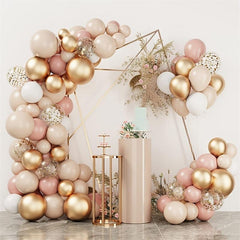 Vintage Pink Balloon Wreath Arch Set for Girls Baby Shower