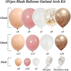 Vintage Pink Balloon Wreath Arch Set for Girls Baby Shower