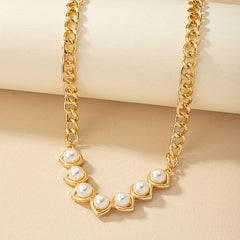 Pearl Necklace Women's Light Sense Clavicle Chain Jewelry Gift