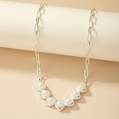Pearl Necklace Women's Light Sense Clavicle Chain Jewelry Gift
