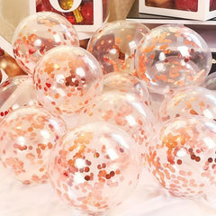 20pcs Rose Sequin Biodegradable Rubber Balloons for Celebrations
