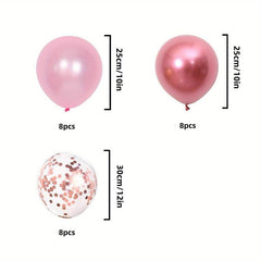 24pcs Pink Balloon Sets for Parties