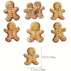 6pcs Gingerbread Man Ornaments Hanging Xmas Decorations