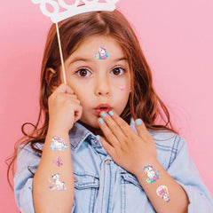 10pcs Kids Unicorn Glitter Tattoo Stickers Party Temporary Fun Stickers