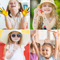 10pcs Kids Unicorn Glitter Tattoo Stickers Party Temporary Fun Stickers