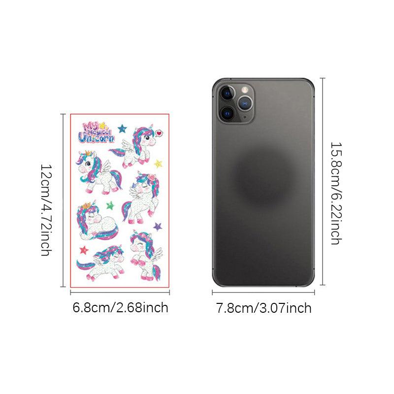 10pcs Kids Unicorn Glitter Tattoo Stickers Party Temporary Fun Stickers