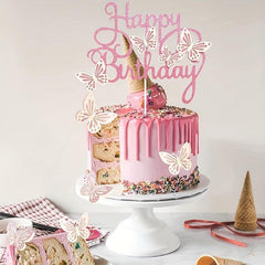 13pcs 3D Hollow Butterfly Cake Toppers for Birthdays