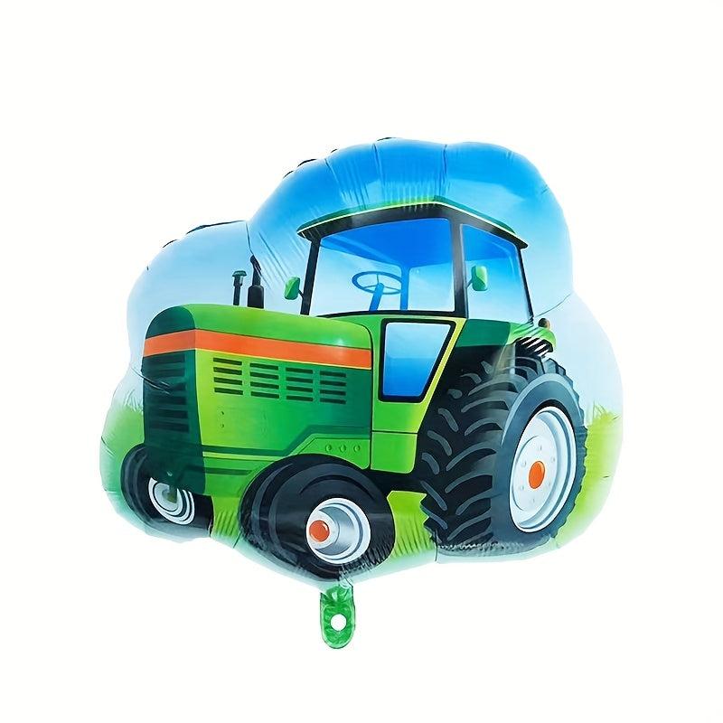 2pcs Bulldozer & Fire Truck Aluminum Balloon Set