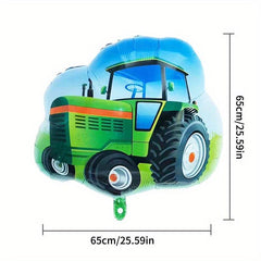 2pcs Bulldozer & Fire Truck Aluminum Balloon Set