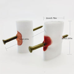 Finger Piercing Nails Fake Nail Props Halloween Props